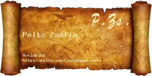Peltz Zsófia névjegykártya