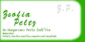 zsofia peltz business card